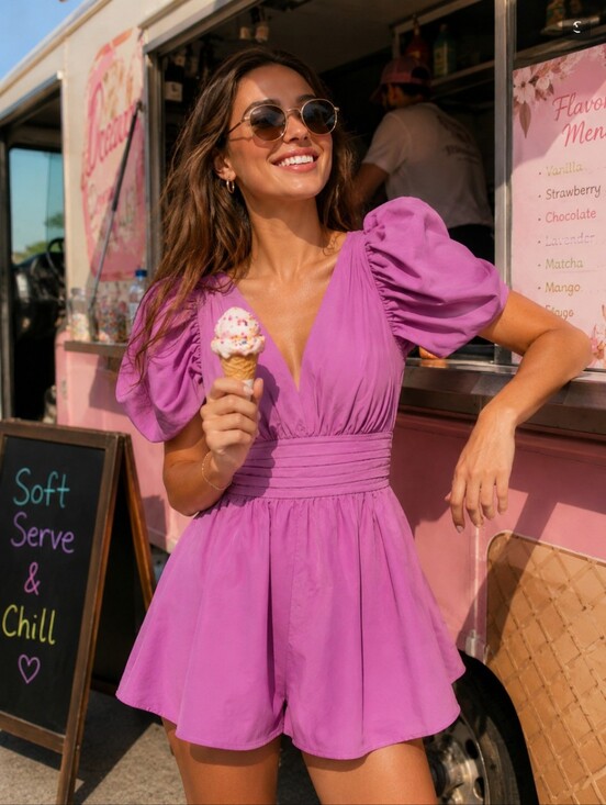 Express Dresses & Skirts - Express Lavender Puff Sleeve Dress Size 8 NWT | Soft Purple Zip Back Midi